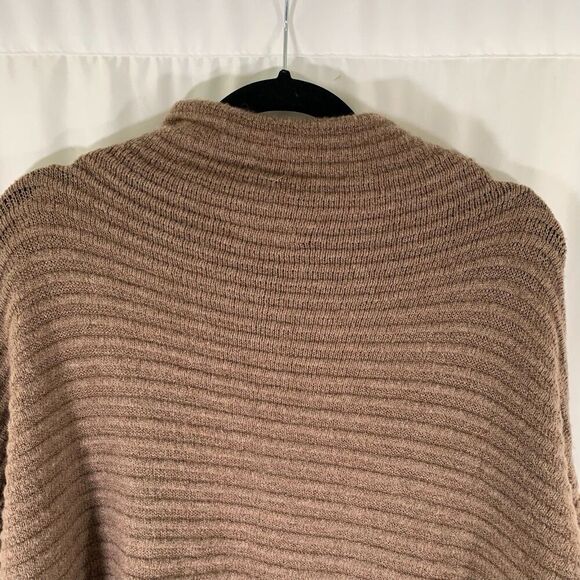 Madewell Wool Blend Sweater Women's Large Brown Knit Ribbed Turtleneck Pullover - Picture 7 of 7